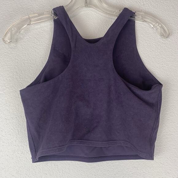 Athleta Shirt Small Conscious Garment Wash Crop Top Mythical Purple S - Picture 2 of 7